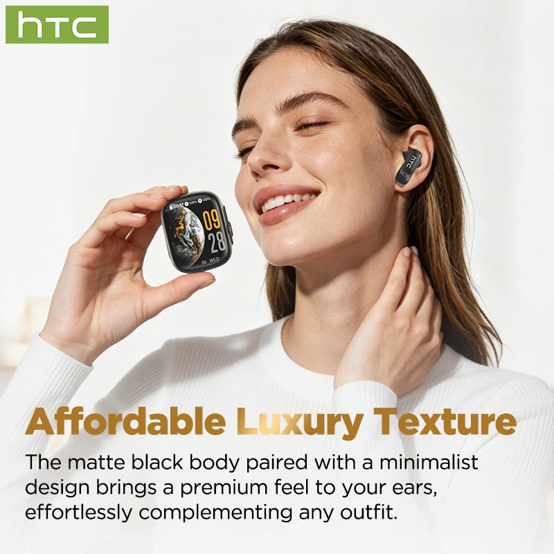 HTC NE72 TWS Open-Ear AI Translator Earbuds 135+ Languages Real-Time Translation Bluetooth 6.0 Wireless Headphones