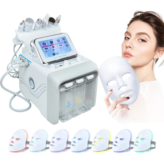 7 in 1 Small Bubble Deep Pore Cleaning Facial Cleansing Machine H2 O2 Hydra Dermabrasion Peel Oxygen Jet Beauty Equipment