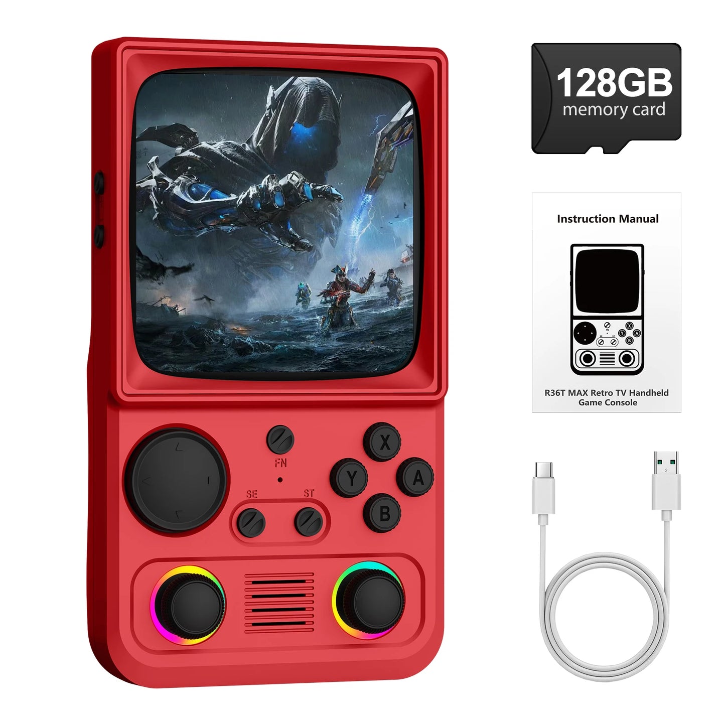 AISLPC R36T MAX Handheld Game Console 64/128G 4.0" IPS Screen 22000+Games 5G Portable Pocket Game Player