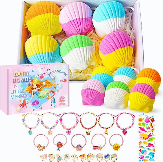 Kids Bath Bombs with Glow-in-Dark Toy Surprise, 30 PCS Natural Organic Bubble Bath for Boys and Girls