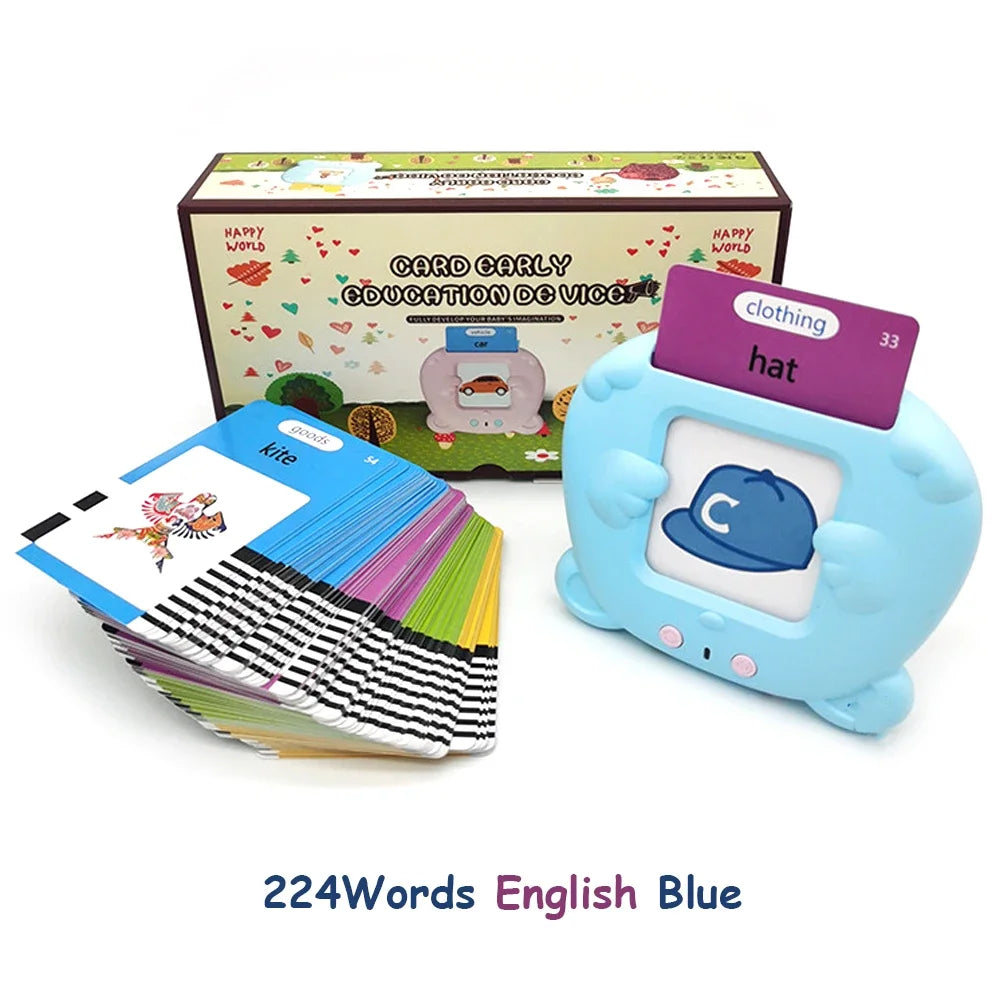 Learning Machine for Kid Talking Flash Cards Kindergarten Kids Language Electronic Audio Book Learn German Russian Spanish Thai
