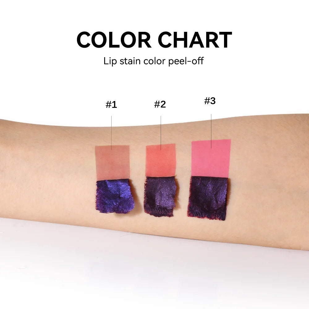 Peel Off Lip Stain Tattoo Tint Long Lasting Waterproof Smudge Transfer Proof Rich Pigment Natural Vivid Lip Color Lightweight Daily Lip Makeup Cosmetic