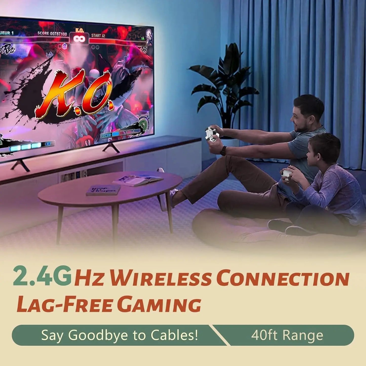2026 Retro Gaming Console, 4K HD Output Game Stick Pro with 40,000+ Classic Titles and 23 Emulators with Dual 2.4G Controllers