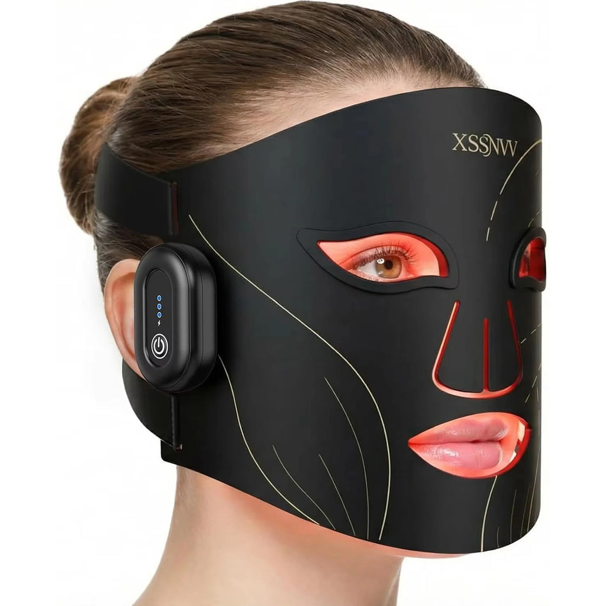 Red Light Therapy Mask, 10-Min Timer Beauty Mask Rechargeable, Wireless, 850nm NIR, Red/Blue Led Light | 4 Modes, 272 LEDs, 27mW/cm² Power, Full Face Coverage, Home Use, Visible Results in 4 Weeks