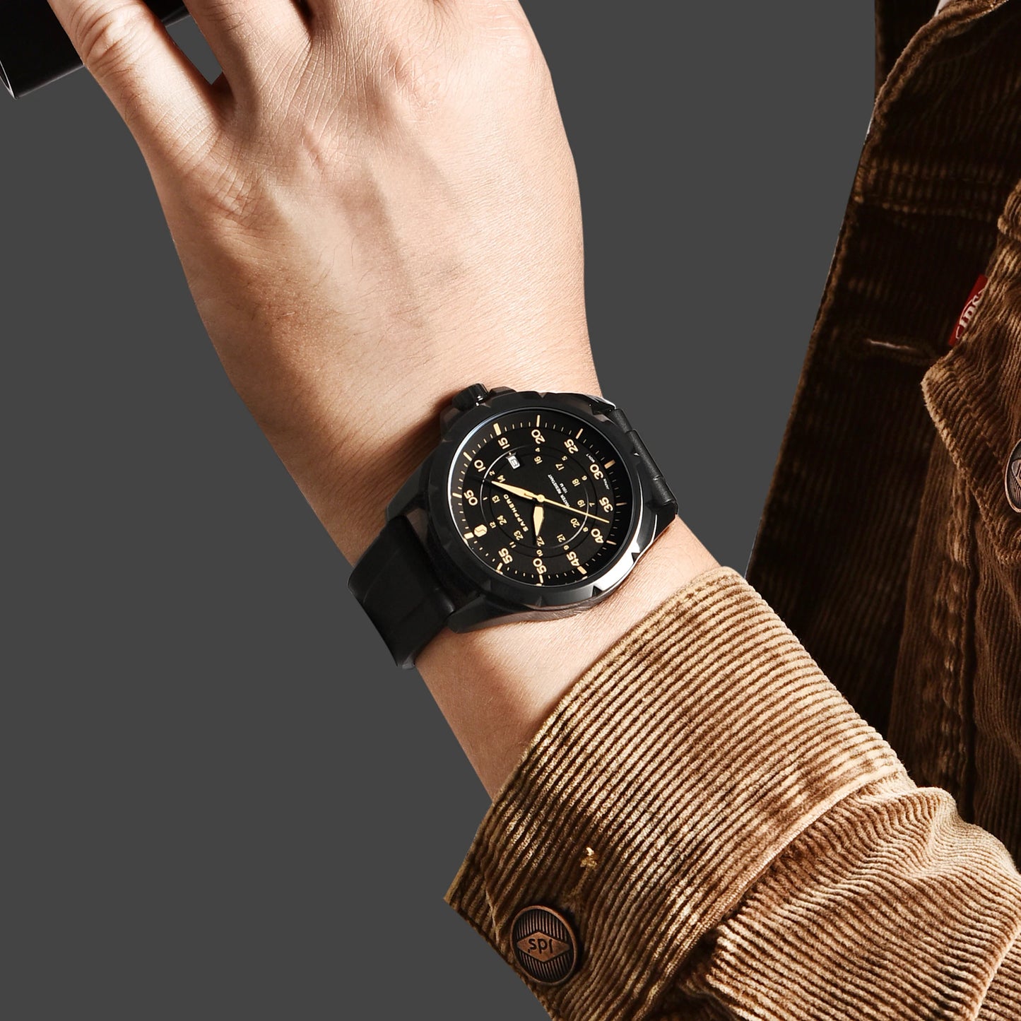 SAPPHERO Men’s Quartz Watch, Sport Fashion Wristwatch, Date Display, 50M Water Resistant, Casual Outdoor Style