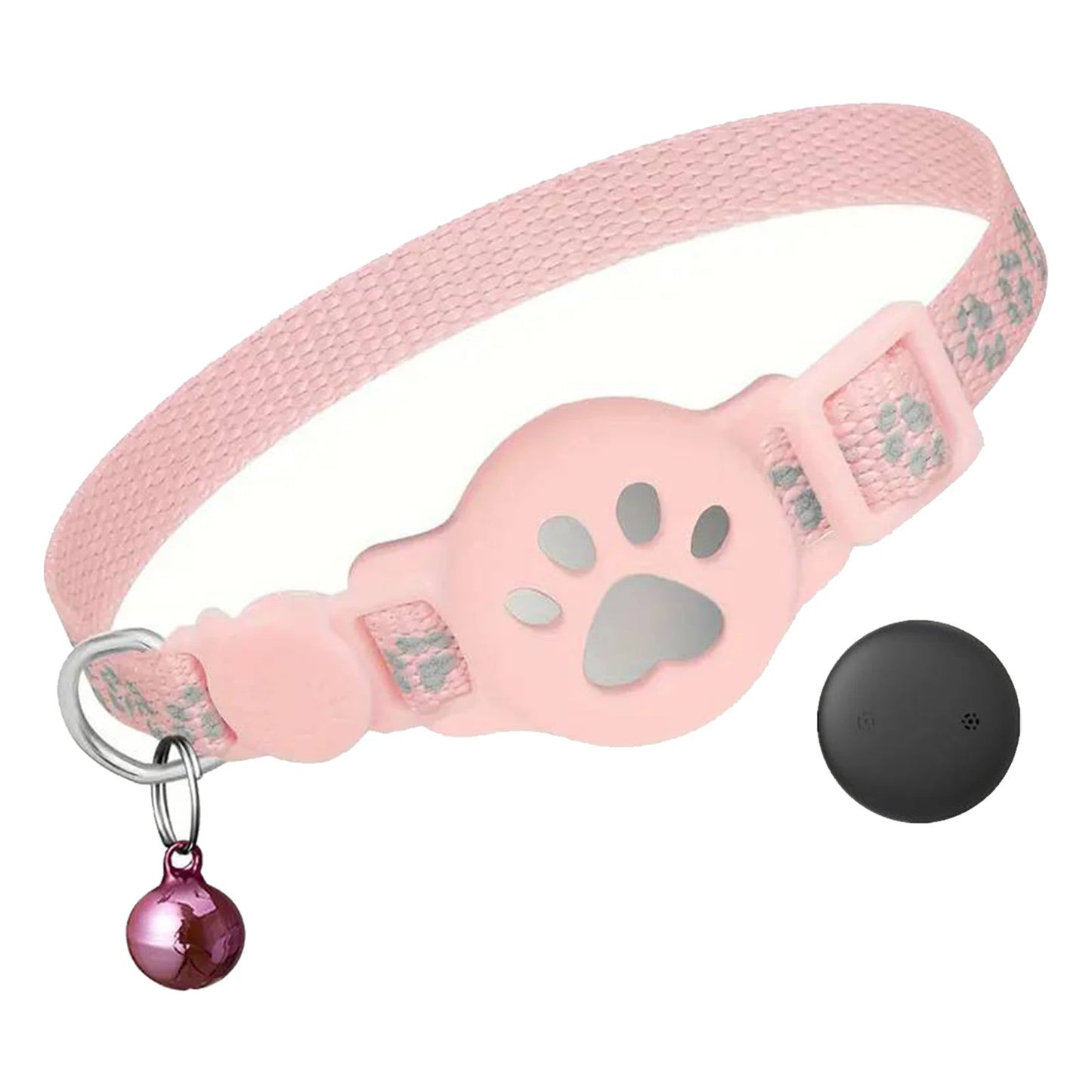 Electronic Pet Locator for iOS & Android Waterproof Pet Tracker with Bell Kitten Collar for Pets Cat Anti-Lost Device