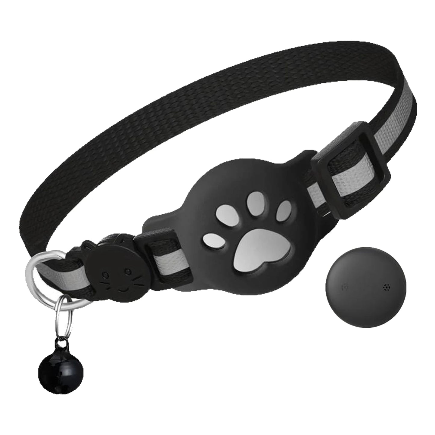 Electronic Pet Locator for iOS & Android Waterproof Pet Tracker with Bell Kitten Collar for Pets Cat Anti-Lost Device