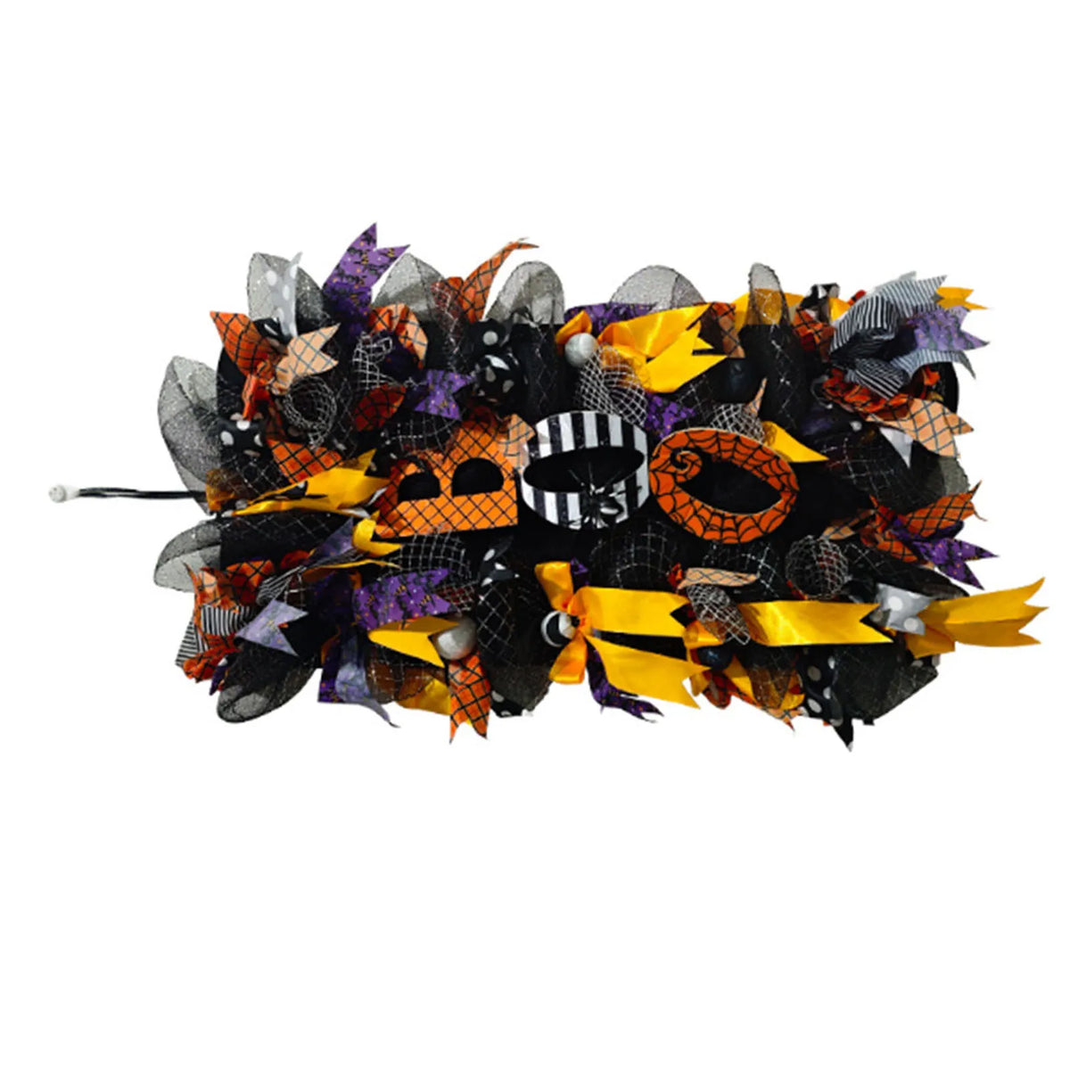 Hanging Spooky Wreath Spooky Wreath for Door Decoration Funny Pumpkin Spiderweb Hanging Hook Spooky Wreath Ornament Halloween