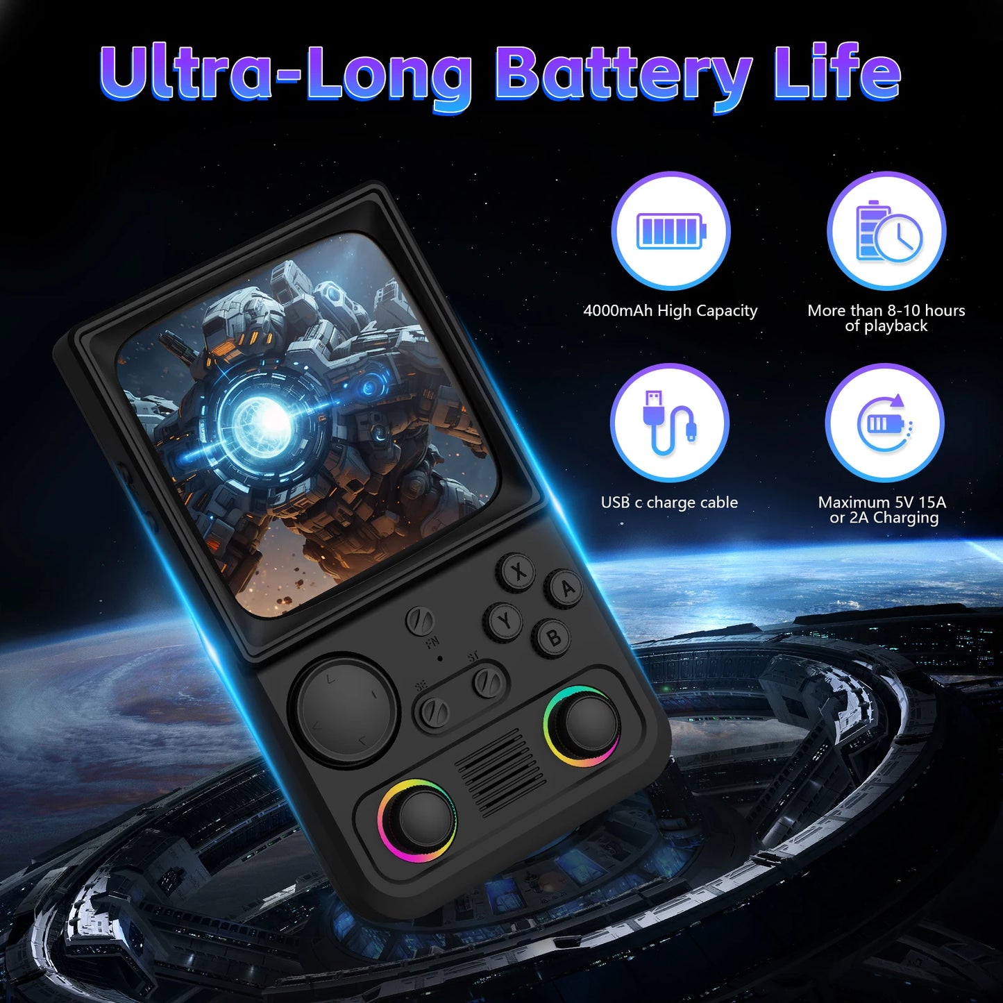AISLPC R36T MAX Handheld Game Console 64/128G 4.0" IPS Screen 22000+Games 5G Portable Pocket Game Player