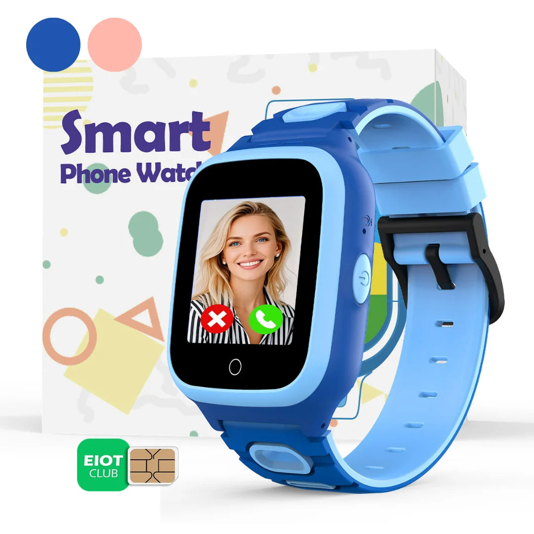 4G Smart Watch for Kids, GPS Location Video Call Voice Chat Waterproof Kids Watch with SIM Card with 30-Day Free Unlimited Plan Best Gift for Child