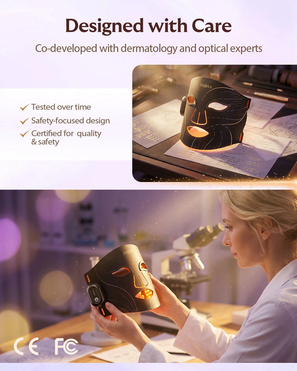 Red Light Therapy Mask, 10-Min Timer Beauty Mask Rechargeable, Wireless, 850nm NIR, Red/Blue Led Light | 4 Modes, 272 LEDs, 27mW/cm² Power, Full Face Coverage, Home Use, Visible Results in 4 Weeks