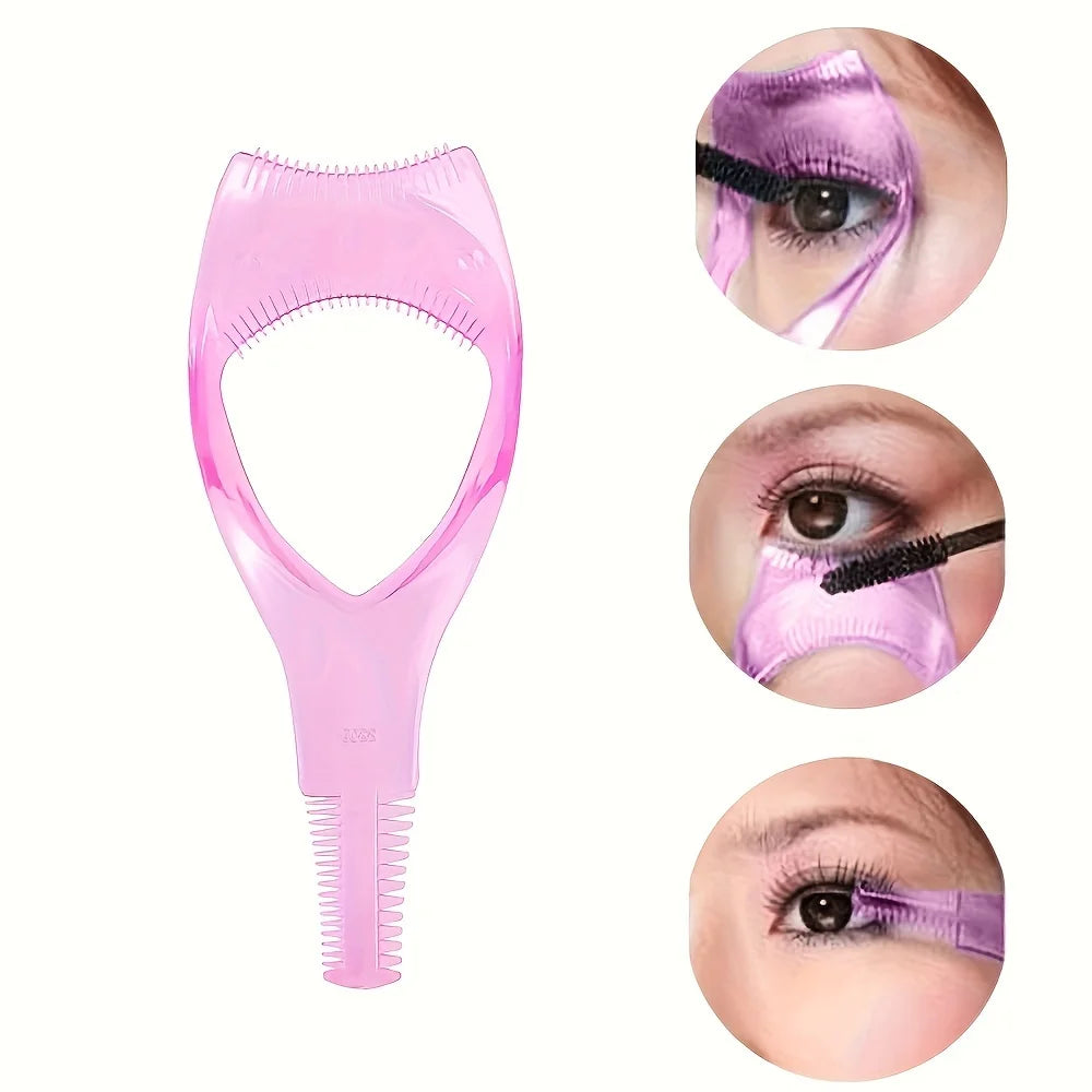 1pc 3D Triple Function Eyelash Assistant Tool, Mascara Applicator Guide, Eyeliner Assistant, -Clumping Eyelash Separator 2042