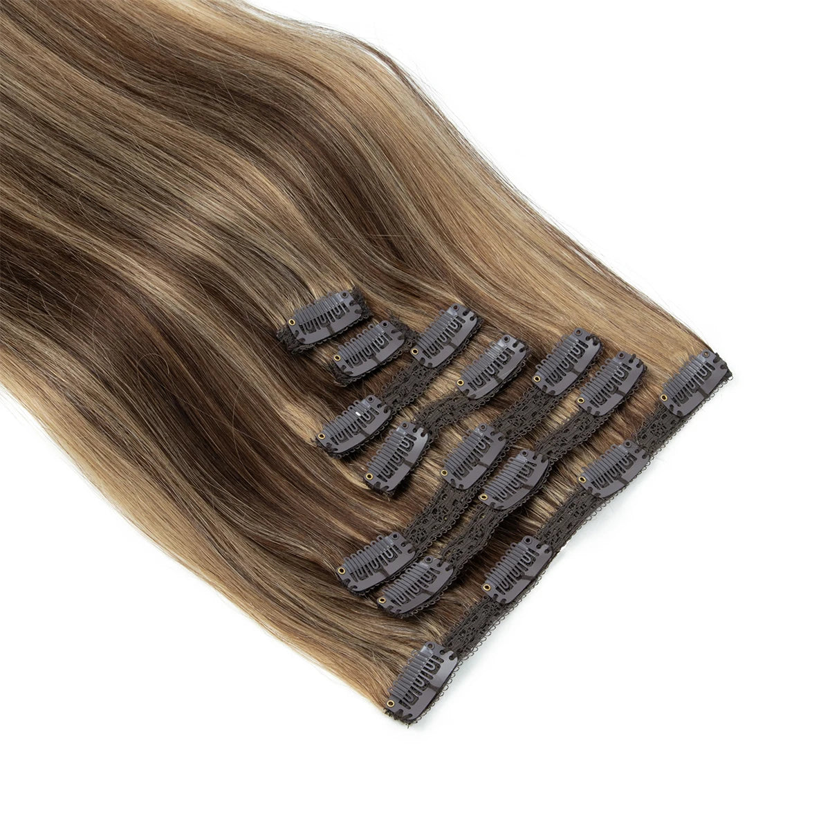 100% Real Remy Human Hair Double Weft 7PCS Clip in Extensions  boostin 12inch-24inch 100G-120G Comfortable for Daily Use Wearing