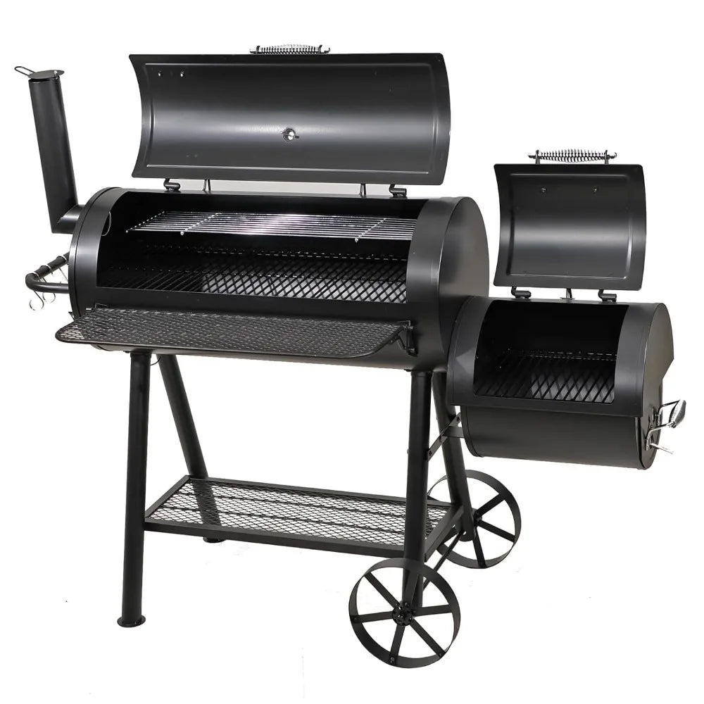 Offset Smoker Charcoal Grills with 37 Inch Cook Chamber, Barrel Smoker and Charcoal Grill Combo, 941 Sq. In. Space, Customized
