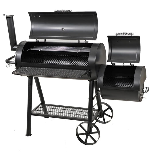 Offset Smoker Charcoal Grills with 37 Inch Cook Chamber, Barrel Smoker and Charcoal Grill Combo, 941 Sq. In. Space, Customized