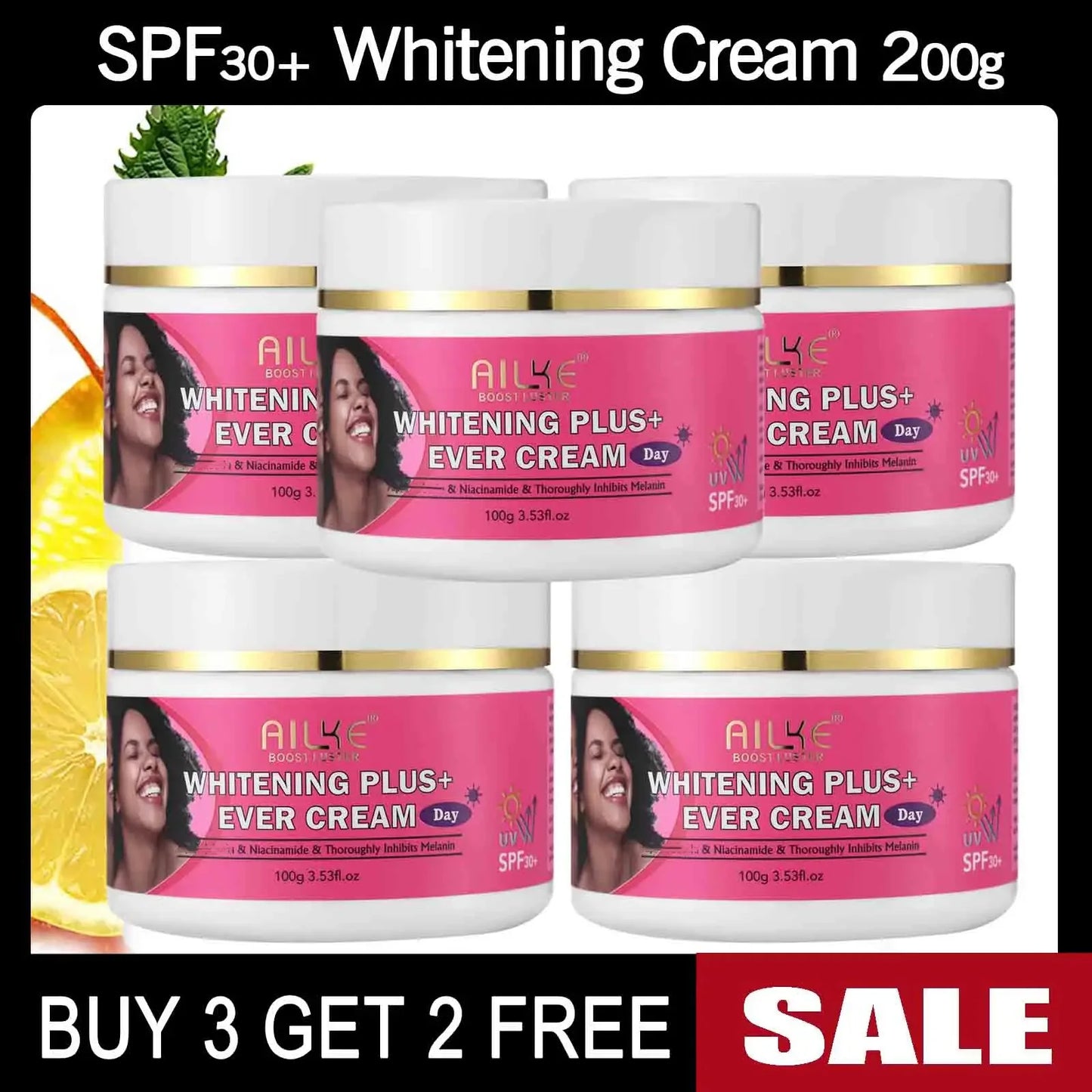 AILKE Women Whitening Face Cream, Brighten Skin, Moisturizing, Resists Melanin And Uv Rays, With Organic Niacinamide, 100ml