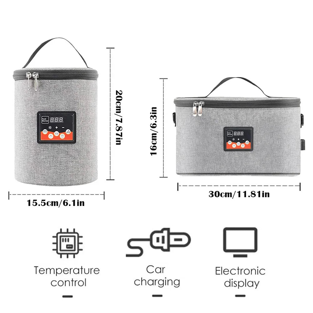 Car Baby Bottle Warmer Portable Newborn Milk Heater Thermostat Bag Smart Display Large Capacity Feeding Warmer Bags