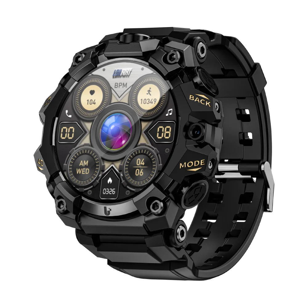 LOKMAT New APPLLP 2 PRO Rugged Sport Android Smart Watch Phone Dual Camera Video Calls Wifi Fitness 4G Watch Amoled Round Screen