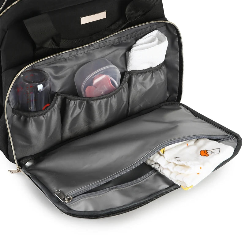 Single large-capacity baby cross-body diaper bag, mom bag, baby diaper bag handbag, large-capacity shoulder-back wide-opening tr