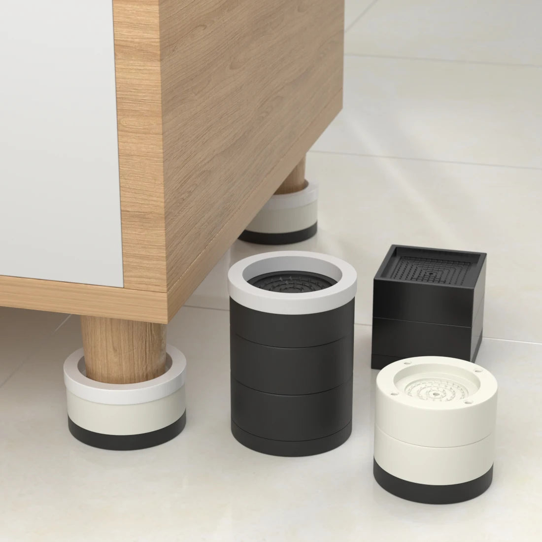 Furniture Elevation Pads for Bed Feet: Stackable Heavy-Duty Support Risers, Bed Leg/Bed Base Raising Blocks