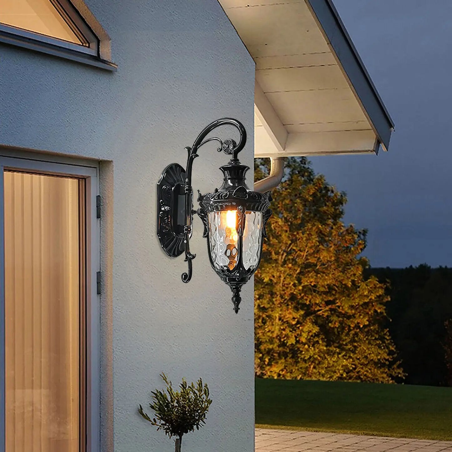 LOYALHEARTD Outdoor Wall Light Fixture Exterior Waterproof Sconce Porch Light Garden Lamp Sconce Rainproof Black