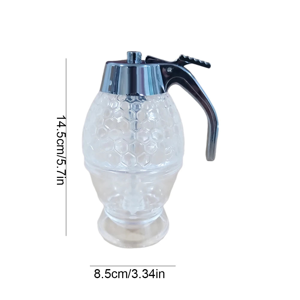 Honey Dispenser with Stand Honey Pourer Dispenser Olive Oil Dispenser Bottle for Home Kitchen Storing Honey and Syrup