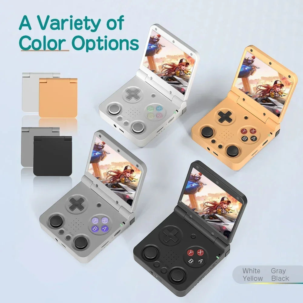 MIYOO Flip V2 Handheld Game Console Players 3.5''IPS Screen Linux System Onion OS Video Game Machine for On-the-Go Entertainment Gamer Gift Gaming