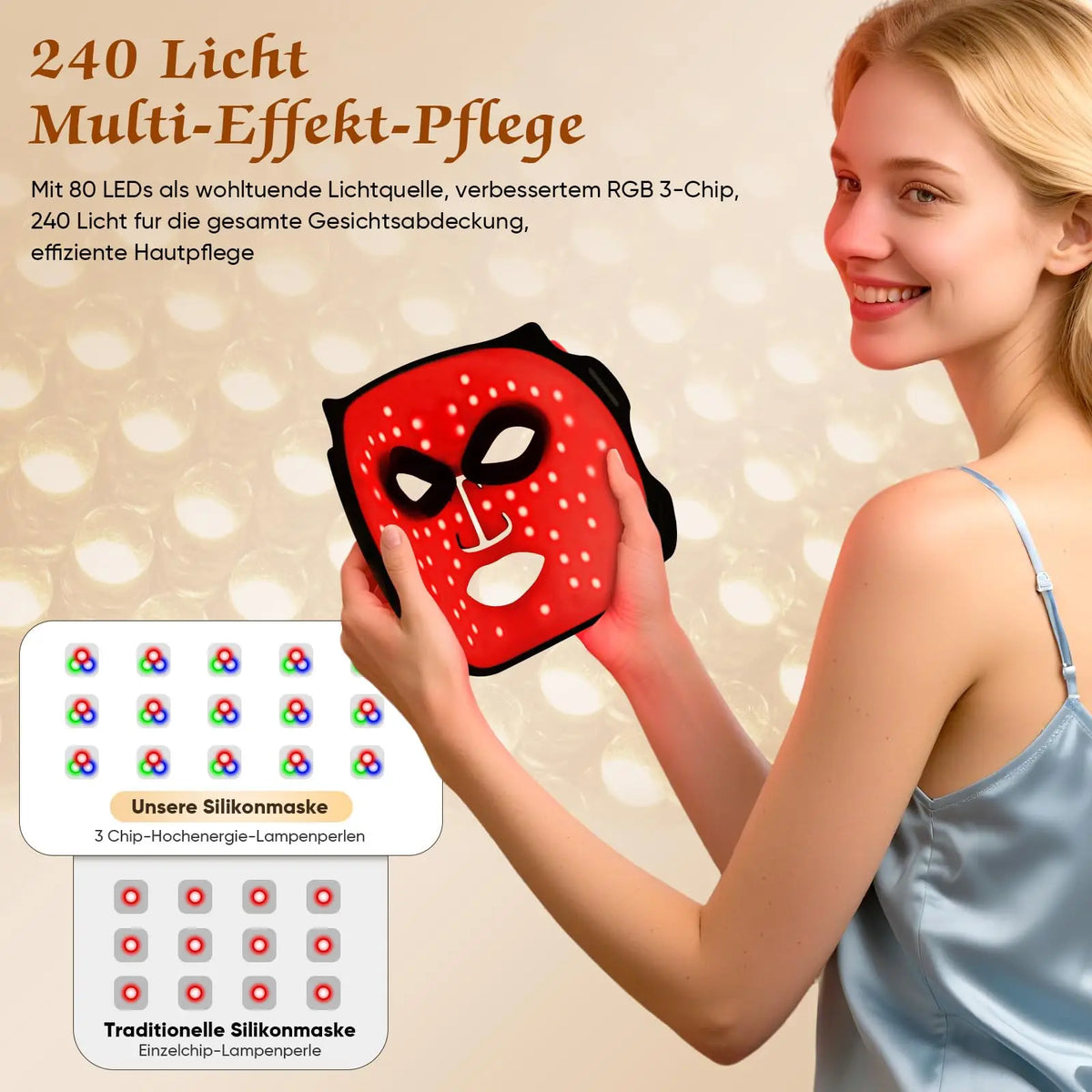 LED 7 Colors Face Mask Silicone Red Light Therapy Anti Aging Wrinkle Acne Pore Oil Control Skin Tighten Whiten Beauty Mask