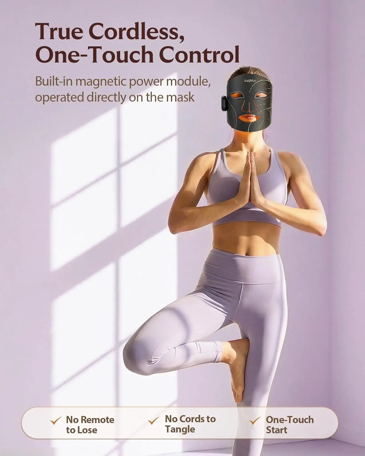 Red Light Therapy Mask, 10-Min Timer Beauty Mask Rechargeable, Wireless, 850nm NIR, Red/Blue Led Light | 4 Modes, 272 LEDs, 27mW/cm² Power, Full Face Coverage, Home Use, Visible Results in 4 Weeks