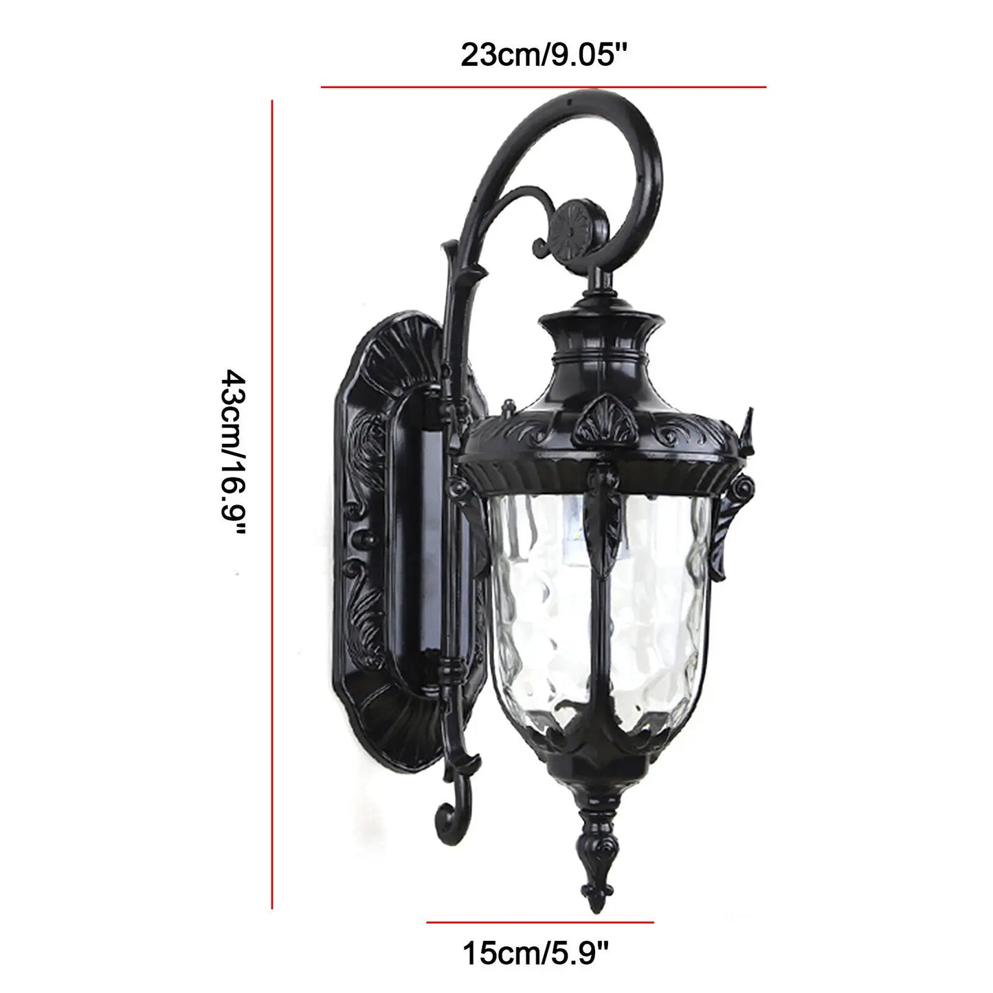 LOYALHEARTD Outdoor Wall Light Fixture Exterior Waterproof Sconce Porch Light Garden Lamp Sconce Rainproof Black