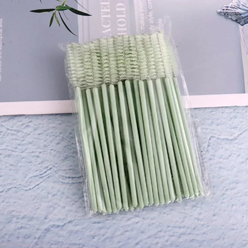 50Pcs Eyelash Brushes Makeup Brushes Disposable Mascara Wands Applicator Spoolers Eye Lashes Cosmetic Brush Lash Extension Tool